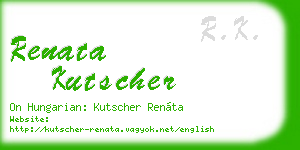 renata kutscher business card