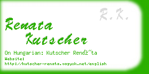 renata kutscher business card